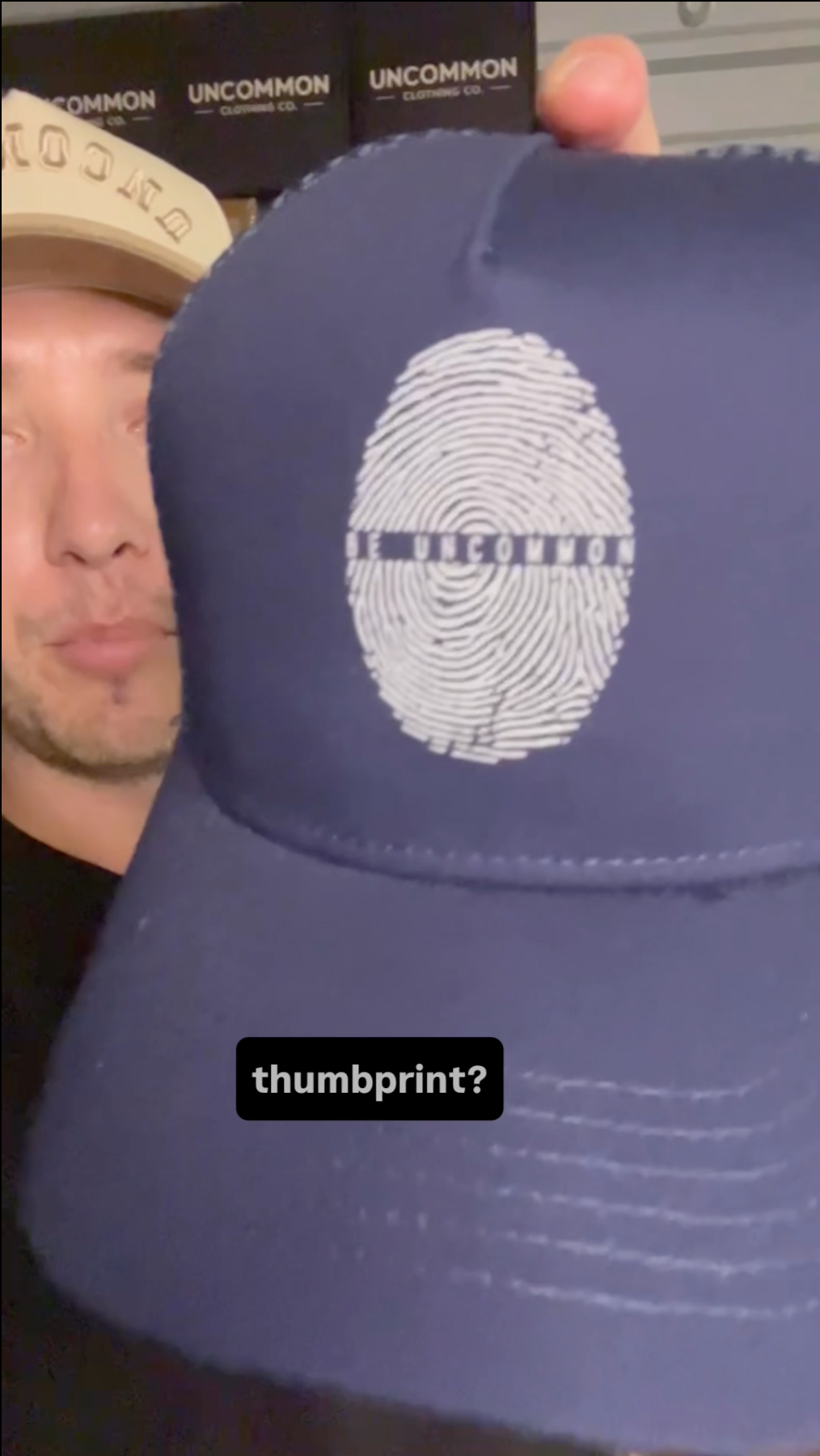 Thumbprint Trucker - Navy